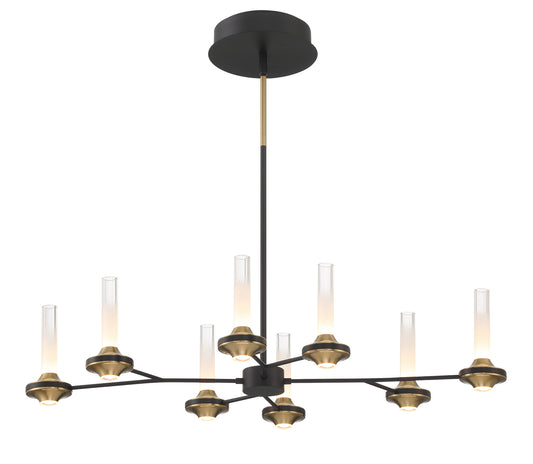 Torcia 8-Light 36" Integrated LED Linear Chandelier