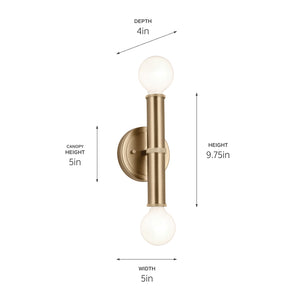 Torche Wall Sconce 2Lt