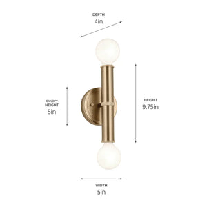 Torche Wall Sconce 2Lt