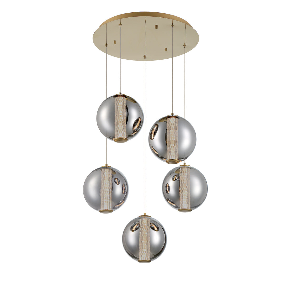 Atomo 5-Light 26" Integrated LED Multi Drop Chandelier