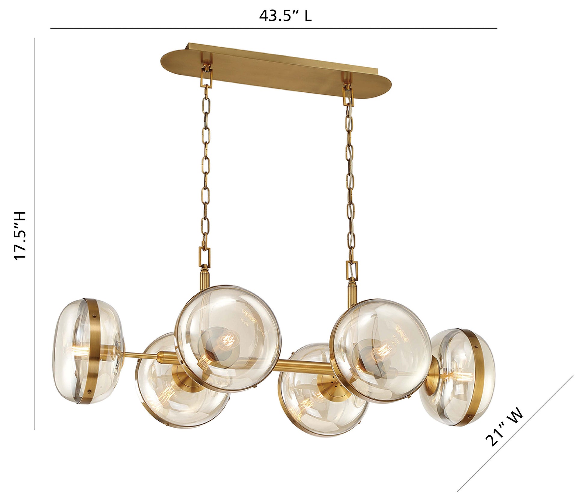 Nottingham 6-Light 44" Chandelier