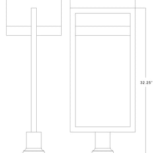 Luttrel 1 Light Outdoor Pier Mounted Fixture