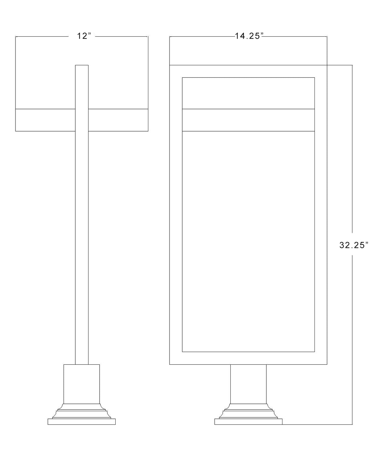 Luttrel 1 Light Outdoor Pier Mounted Fixture