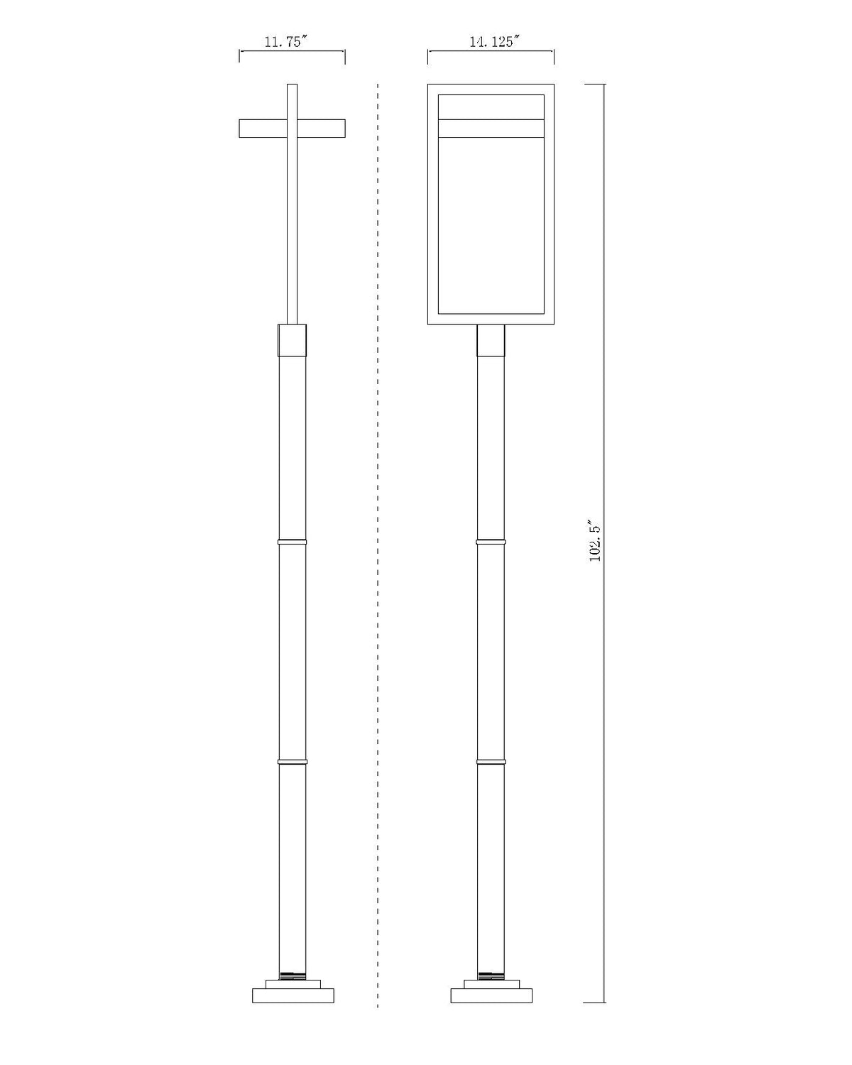 Luttrel 1 Light Outdoor Post Mounted Fixture