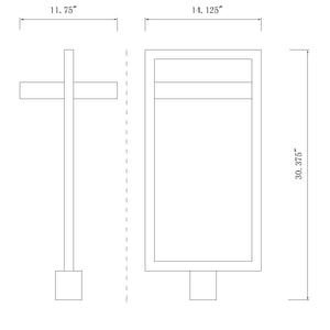 Luttrel 1 Light Outdoor Post Mount Fixture