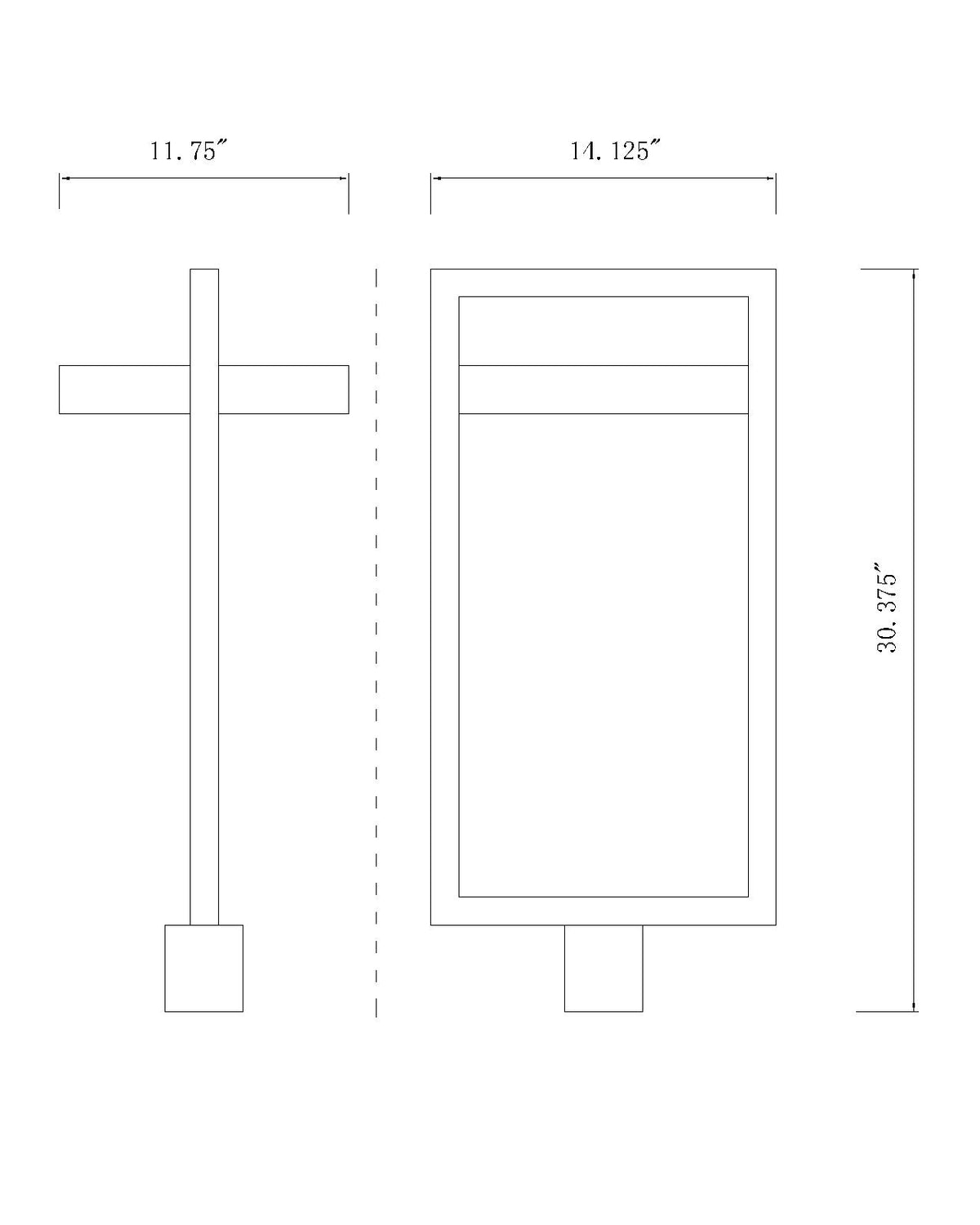 Luttrel 1 Light Outdoor Post Mount Fixture