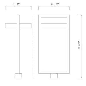 Luttrel 1 Light Outdoor Post Mount Fixture
