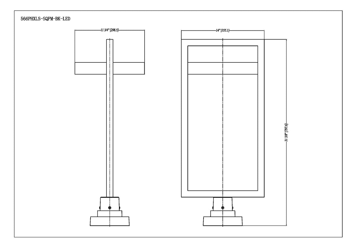 Luttrel 1 Light Outdoor Pier Mounted Fixture