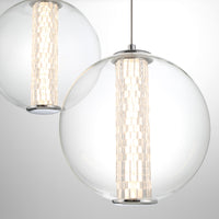 Atomo 3-Light 21" Integrated LED Multi Drop Chandelier