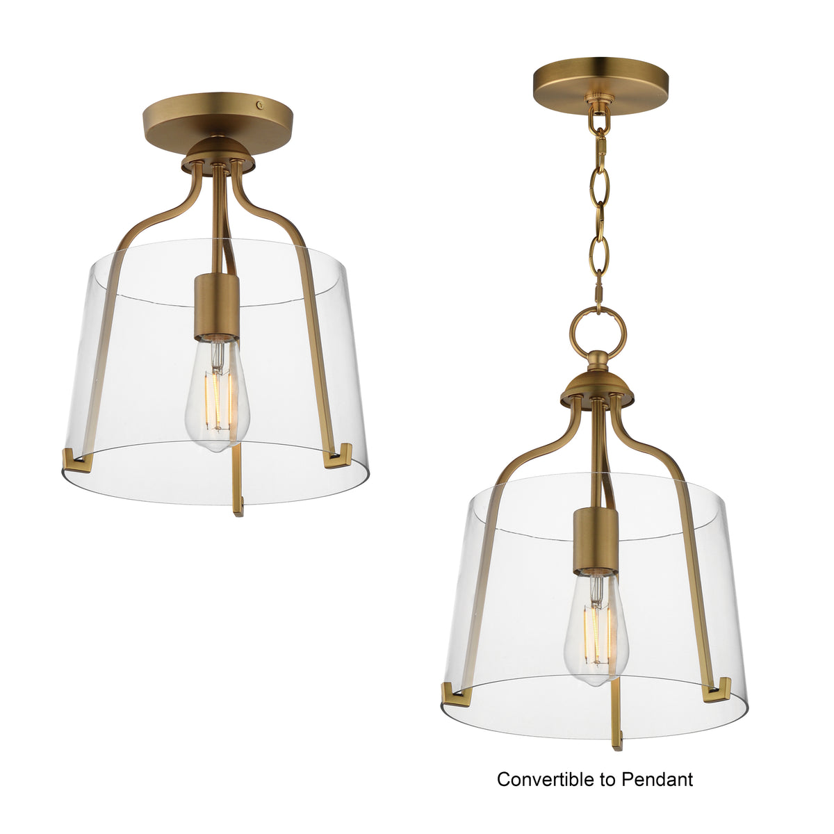 Bellmore 1-Light Pendant/Semi Flush