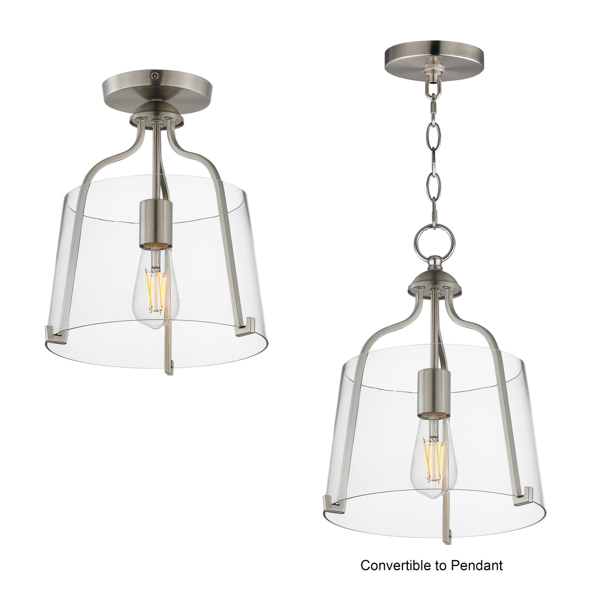 Bellmore 1-Light Pendant/Semi Flush