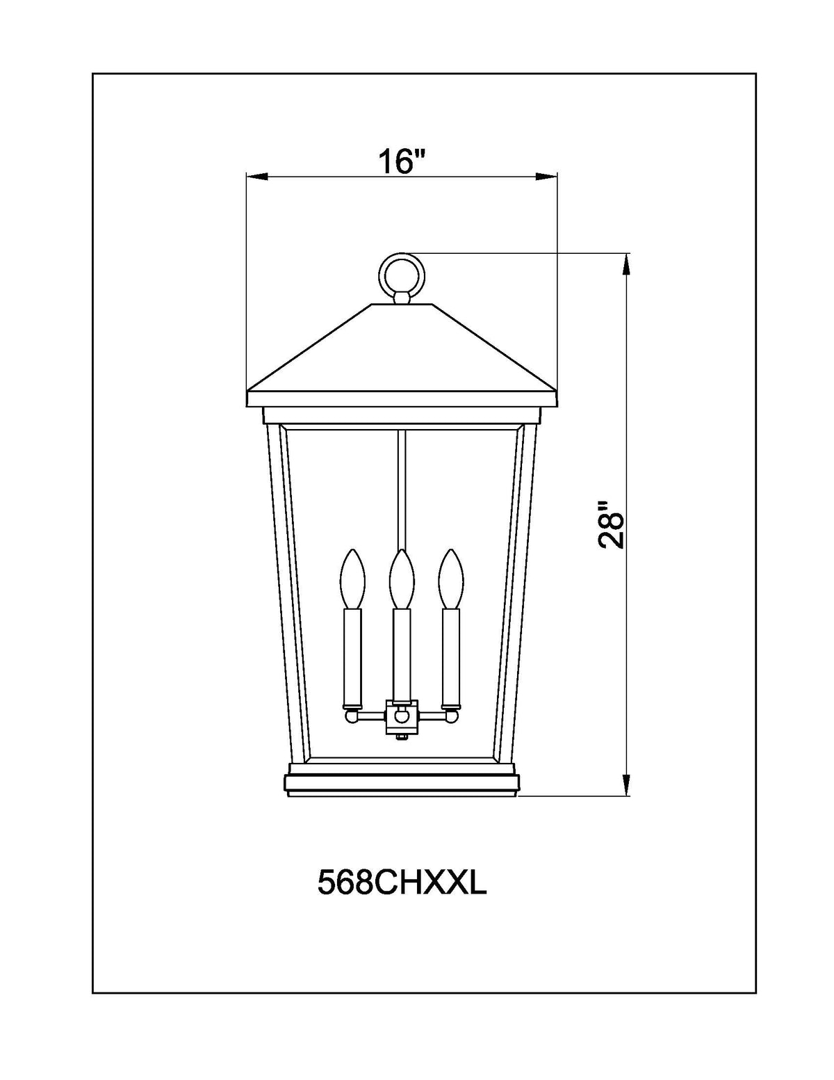 Beacon 28-in Outdoor Pendant Lantern