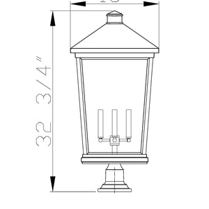 Beacon 4 Light Outdoor Pier Mounted Fixture