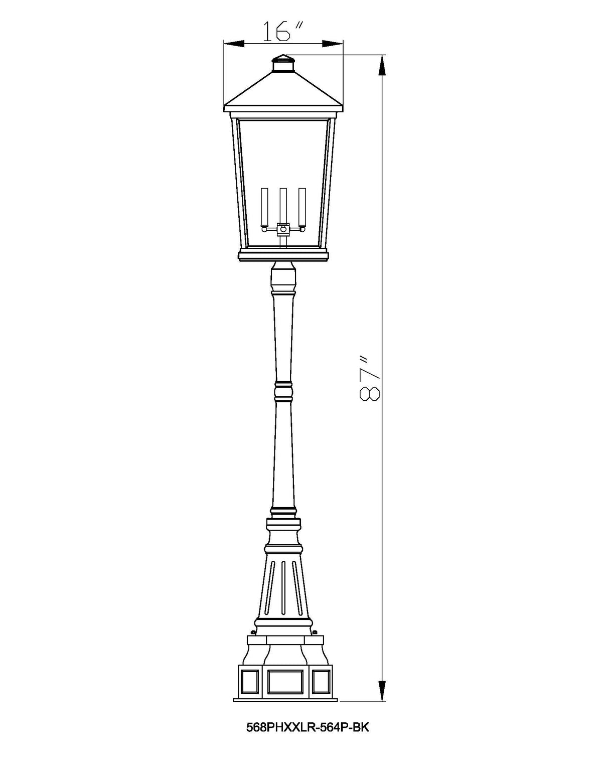 Beacon 4 Light Outdoor Post Mounted Fixture