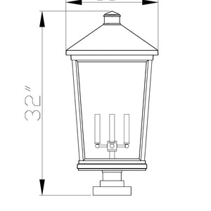 Beacon 4 Light Outdoor Pier Mounted Fixture