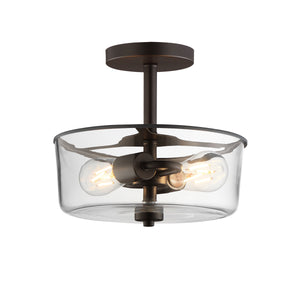 Fuller 2-Light Semi Flush/Pendant Convertible