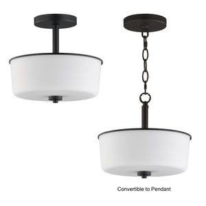 Fuller 2-Light Semi Flush/Pendant Convertible