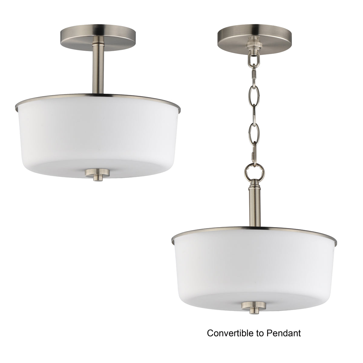 Fuller 2-Light Semi Flush/Pendant Convertible