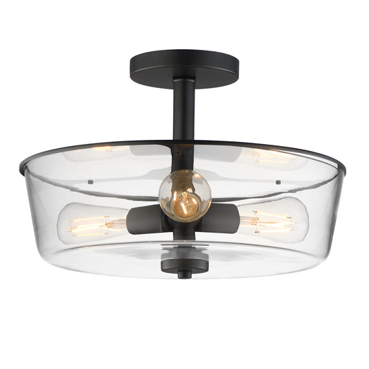 Fuller 3-Light Semi Flush/Pendant Convertible