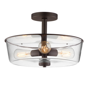 Fuller 3-Light Semi Flush/Pendant Convertible