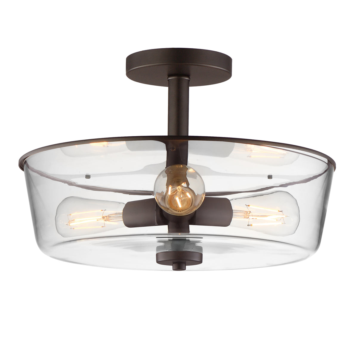 Fuller 3-Light Semi Flush/Pendant Convertible