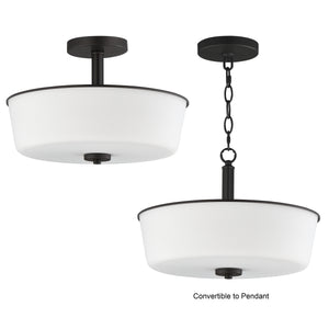 Fuller 3-Light Semi Flush/Pendant Convertible