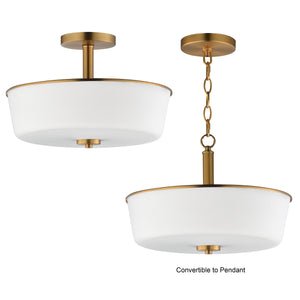 Fuller 3-Light Semi Flush/Pendant Convertible