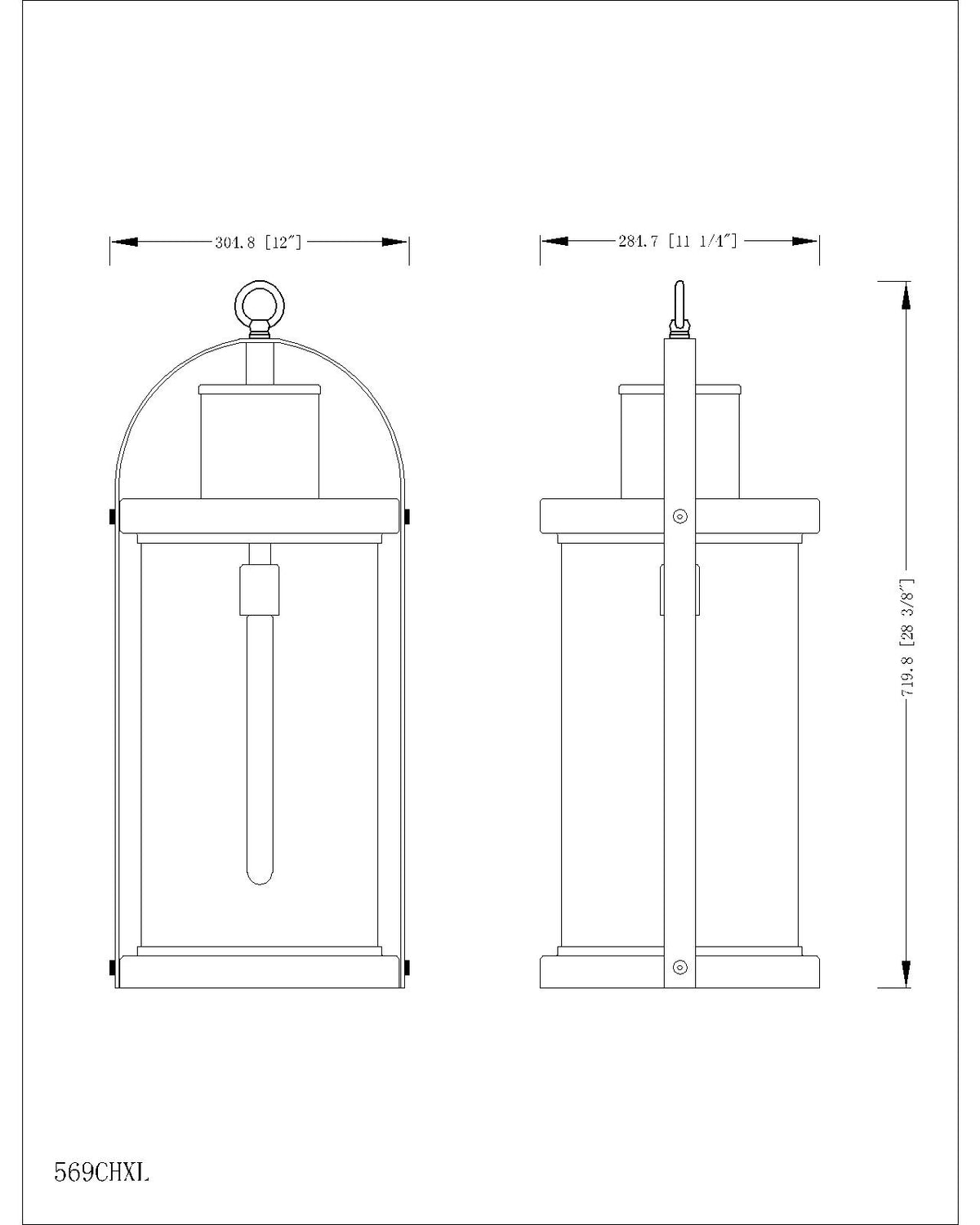 Roundhouse 28.25-in Outdoor Hanging