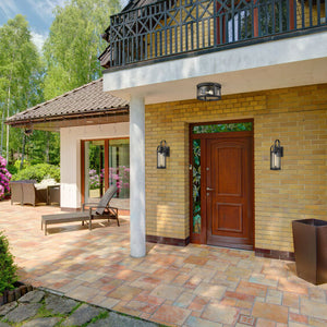 Roundhouse 12-in Outdoor Flush mount