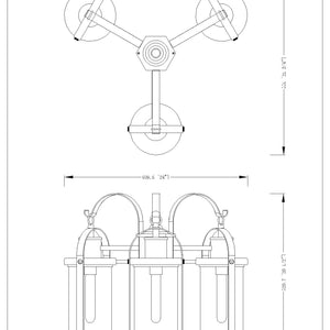 Roundhouse 3 Light Outdoor Post Mounted Fixture