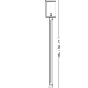 Roundhouse 1 Light Outdoor Post Mounted Fixture