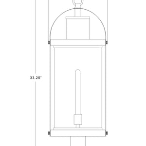 Roundhouse 1 Light Outdoor Pier Mounted Fixture