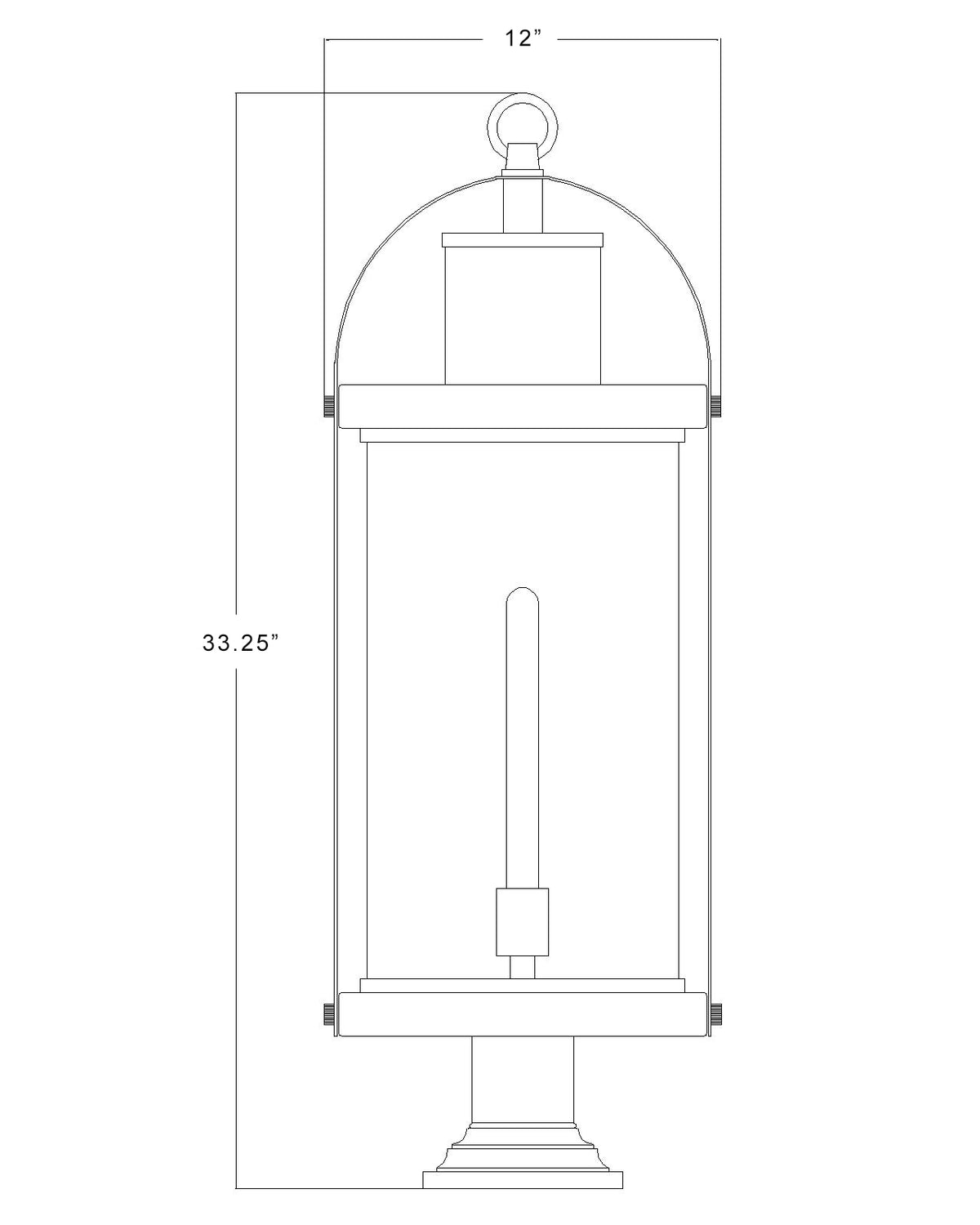 Roundhouse 1 Light Outdoor Pier Mounted Fixture