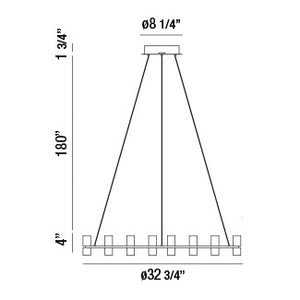 Netto 12-Light 33" Integrated LED Chandelier