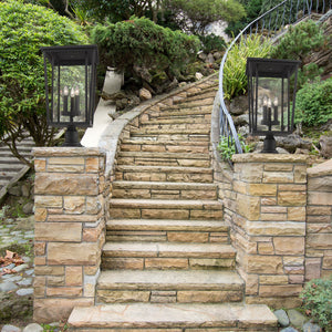 Seoul 3 Light Outdoor Pier Mounted Fixture