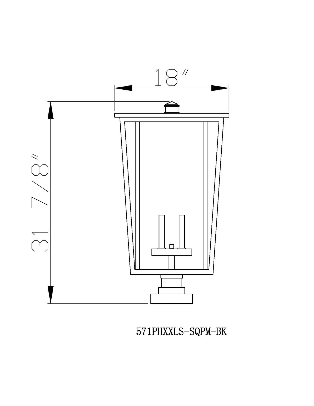 Seoul 4 Light Outdoor Pier Mounted Fixture