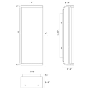Dulton 14" Integrated LED Outdoor Wall Sconce