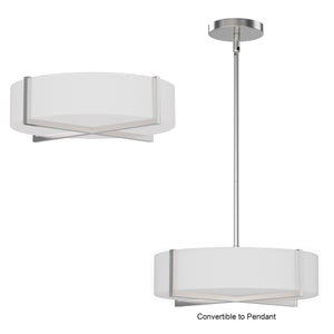 Dexter 15" LED Flush Mount/ Pendant Convertibie