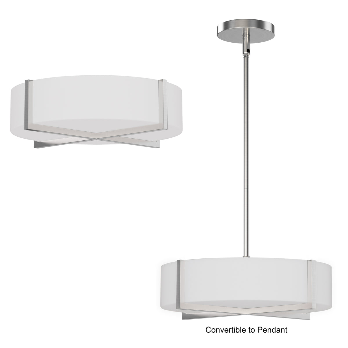 Dexter 15" LED Flush Mount/ Pendant Convertibie