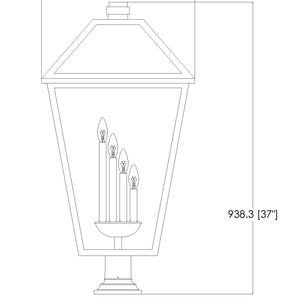 Talbot 4 Light Outdoor Pier Mounted Fixture