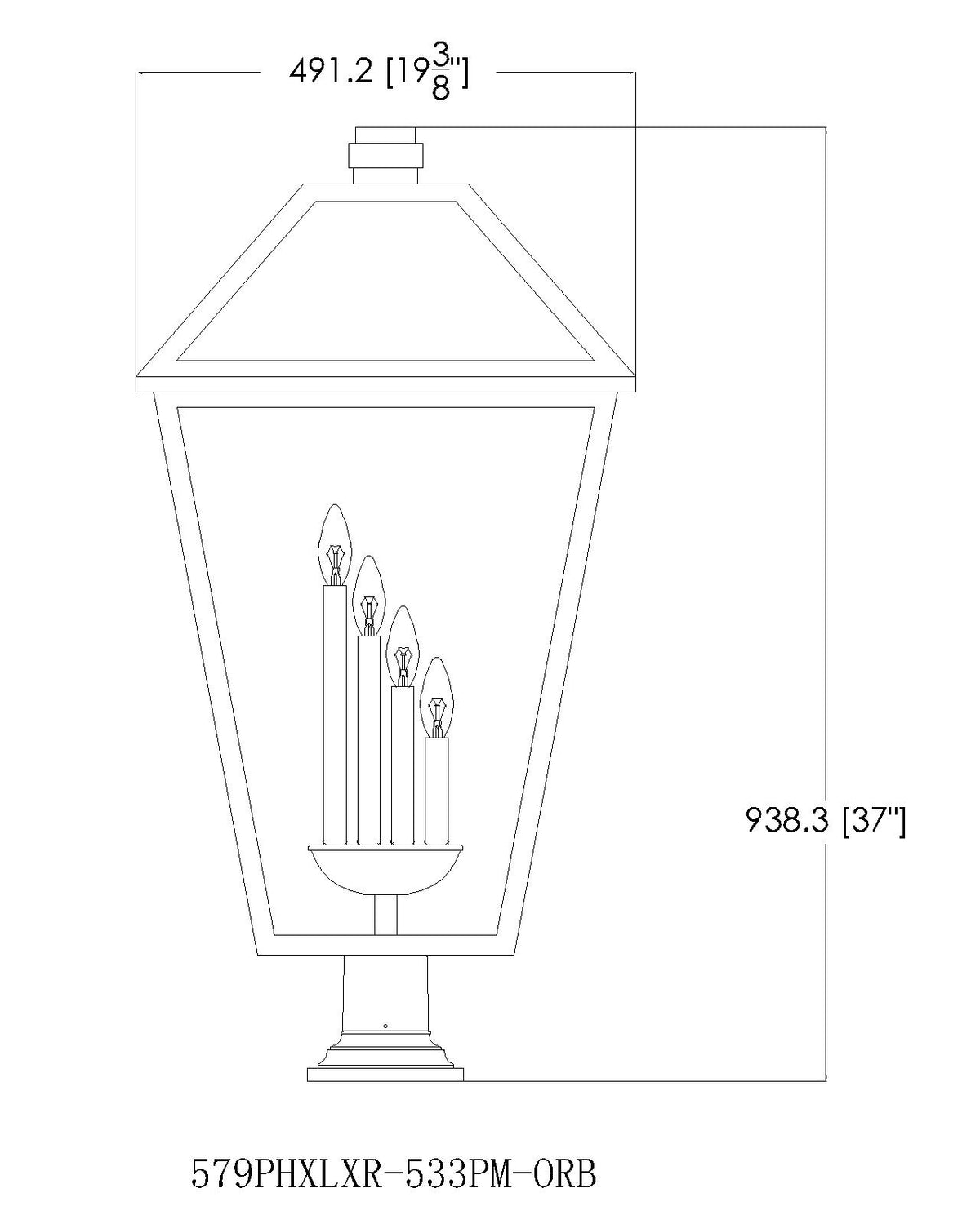 Talbot 4 Light Outdoor Pier Mounted Fixture