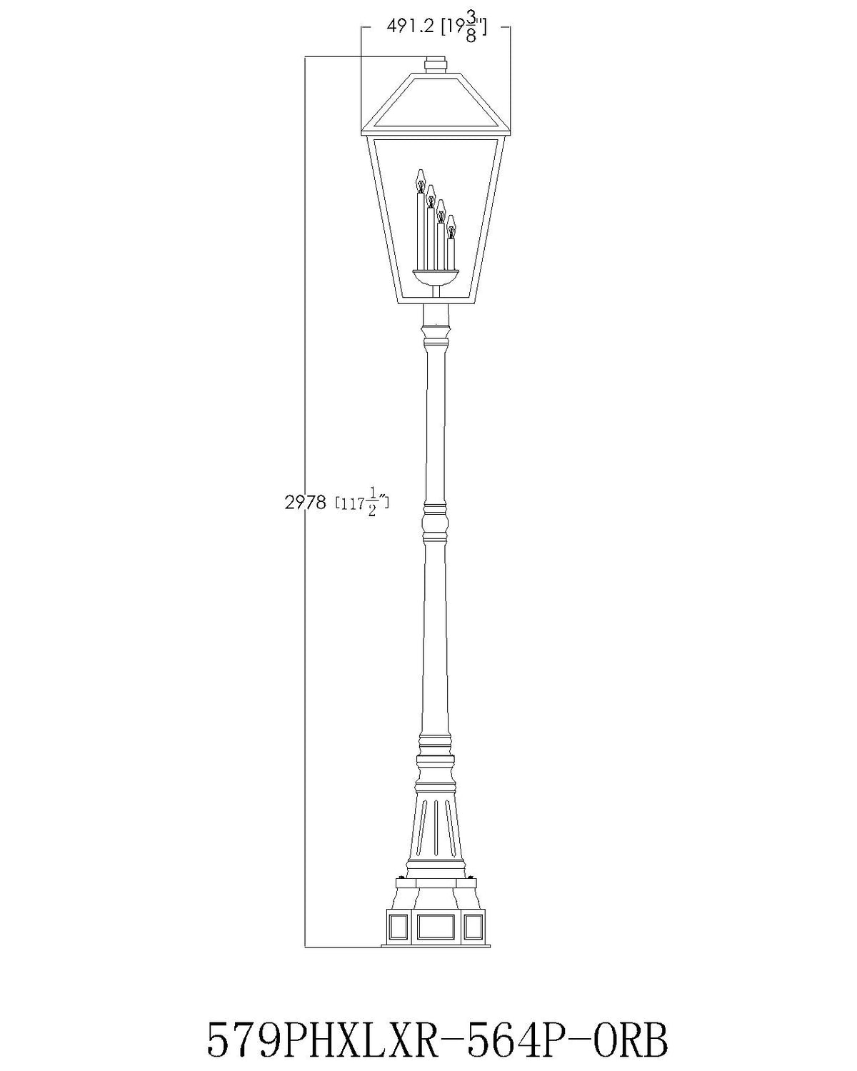 Talbot 4 Light Outdoor Post Mounted Fixture