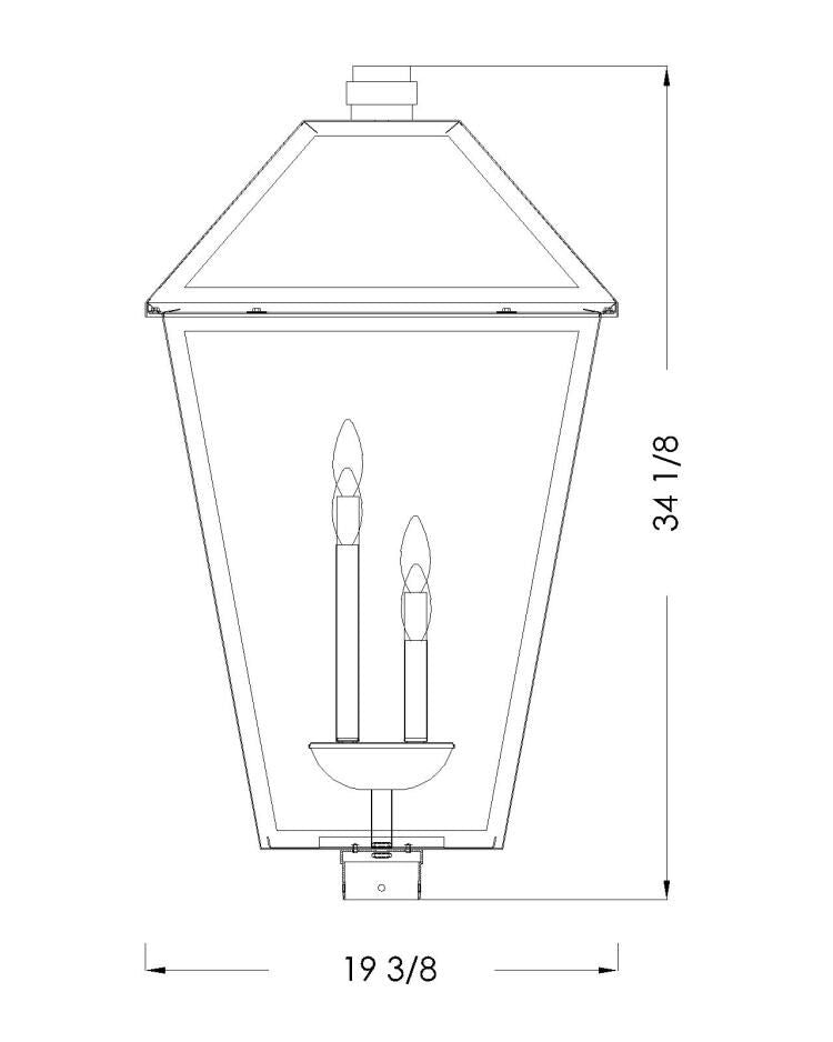 Talbot 4 Light Outdoor Post Mount Fixture