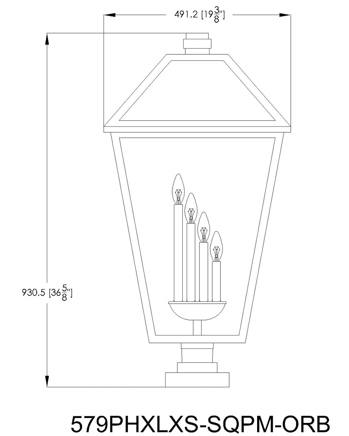 Talbot 4 Light Outdoor Pier Mounted Fixture