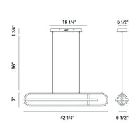 Demark 42" Integrated LED Linear Chandelier