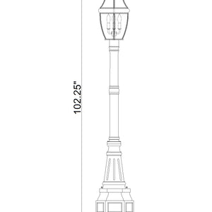 Westover 3 Light Outdoor Post Mounted Fixture