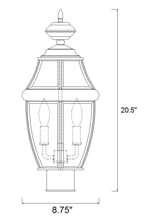 Westover 2 Light Outdoor Post Mount Fixture