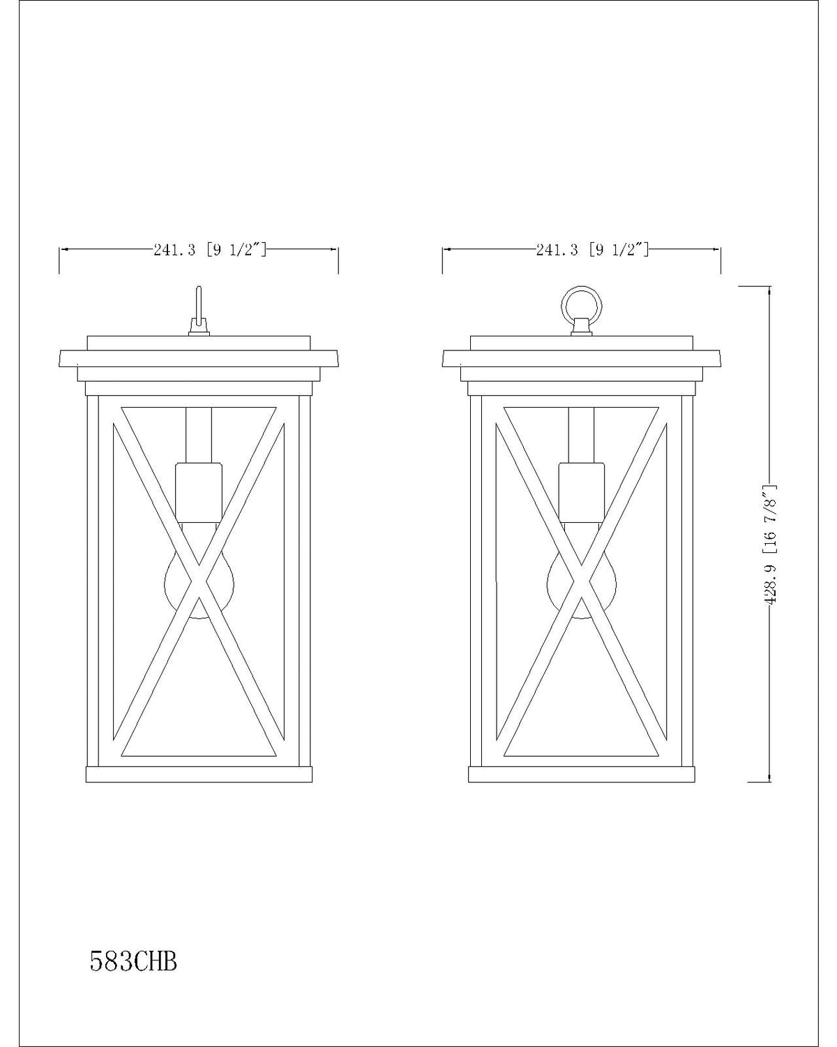 Brookside 17-in Outdoor Hanging