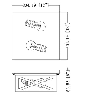 Brookside 12-in Outdoor Flush Mount