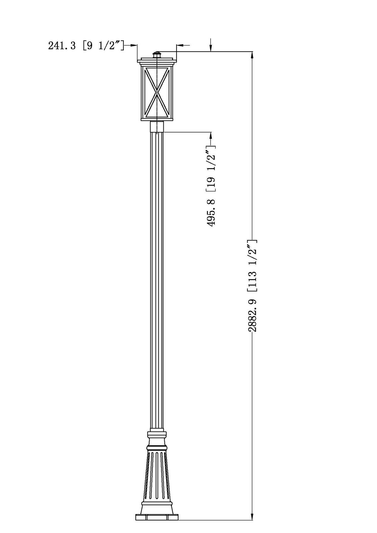 Brookside 1 Light Outdoor Post Mounted Fixture